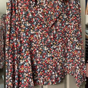 SHEIN Multicolor Floral Top ~ Fits like XL